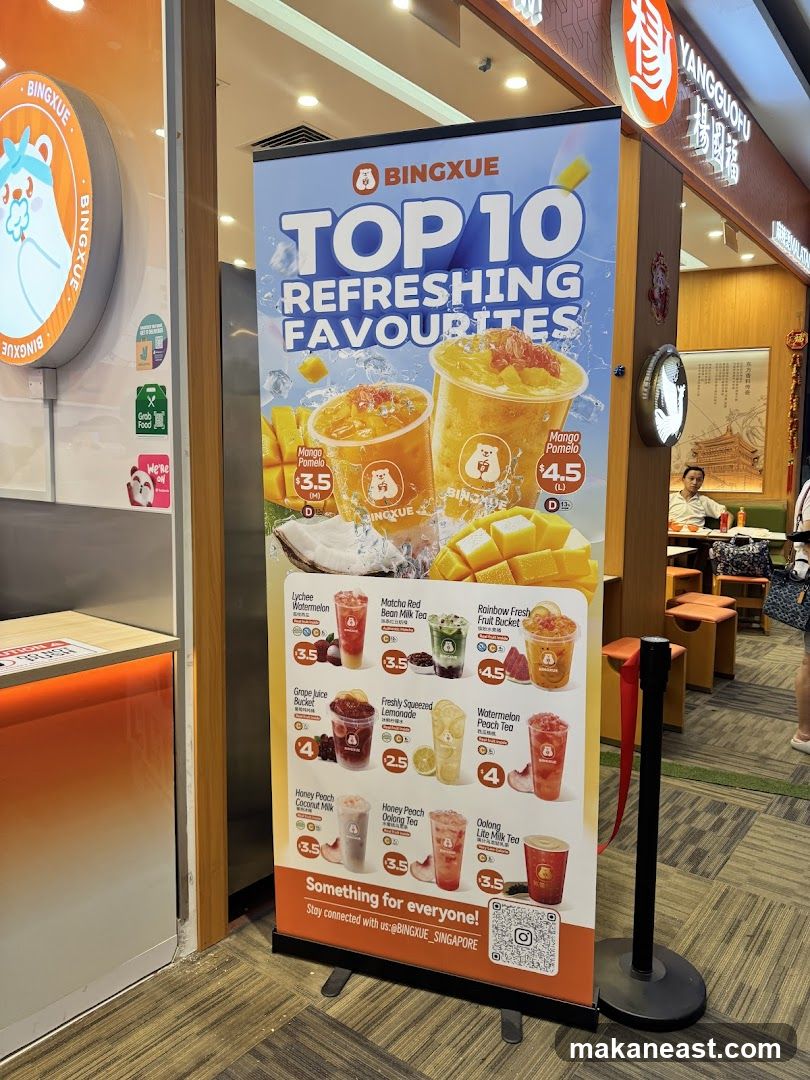 Bingxue Top 10 Refreshing Favourites Menu