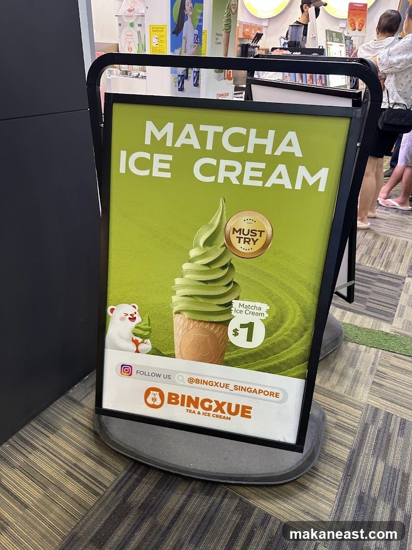 Matcha Ice Cream Advertisement