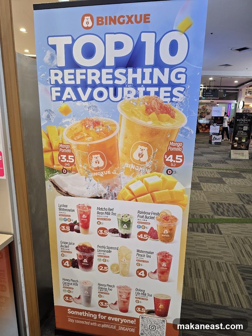 Bingxue Top 10 Refreshing Favourites Menu