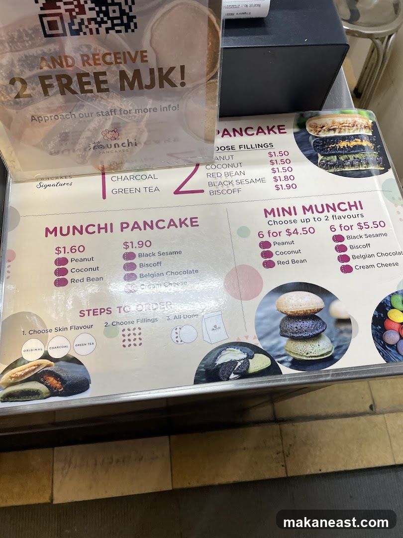 Munchi Pancake Menu