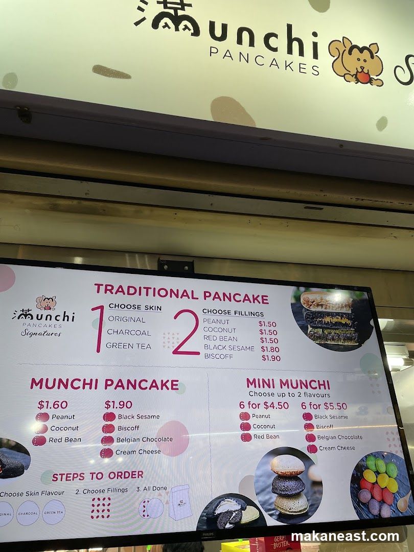Munchi Pancakes Menu