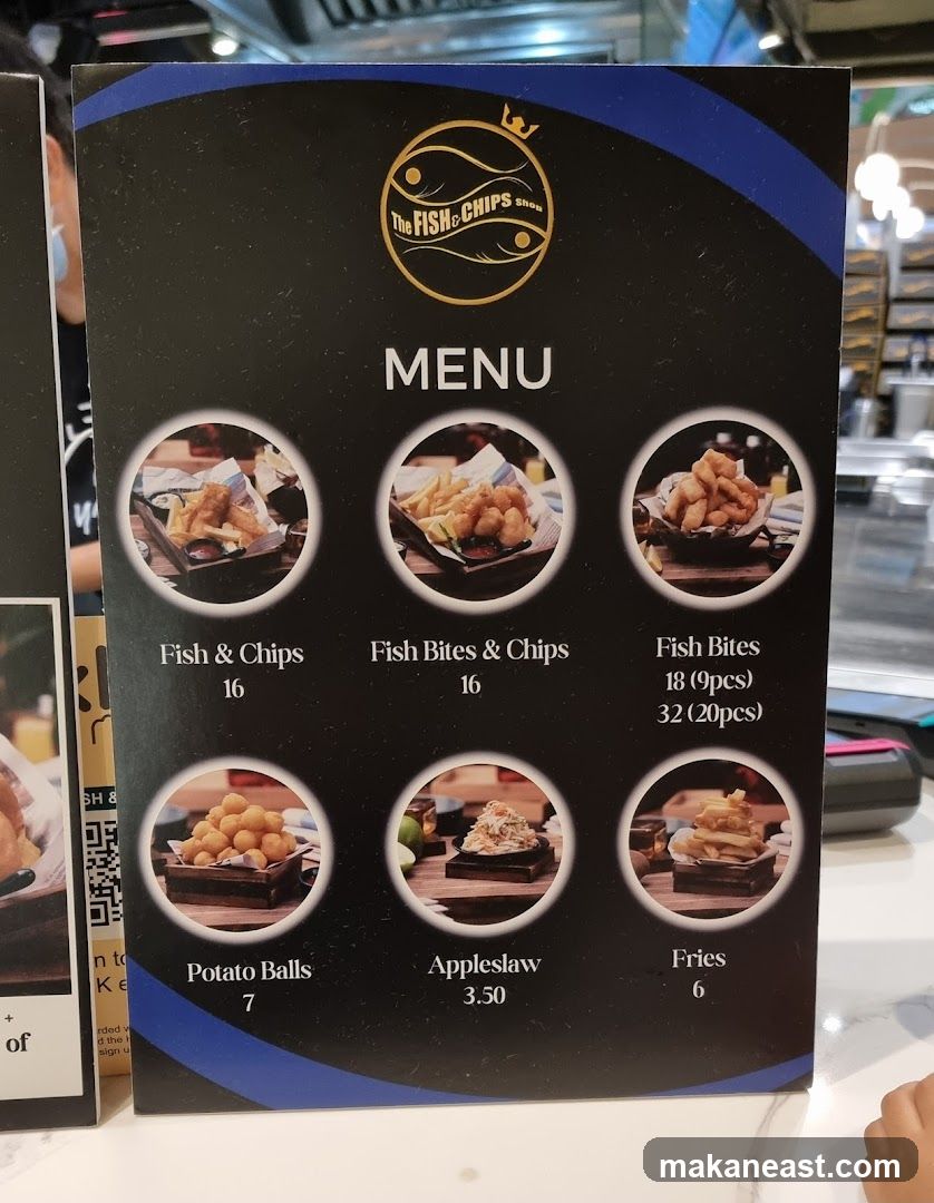 The Fish & Chips Show Menu