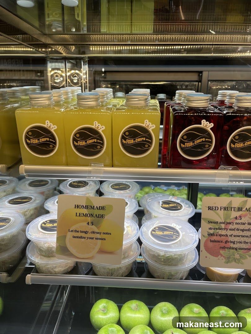 Refrigerated Display Case with Drinks and Salads