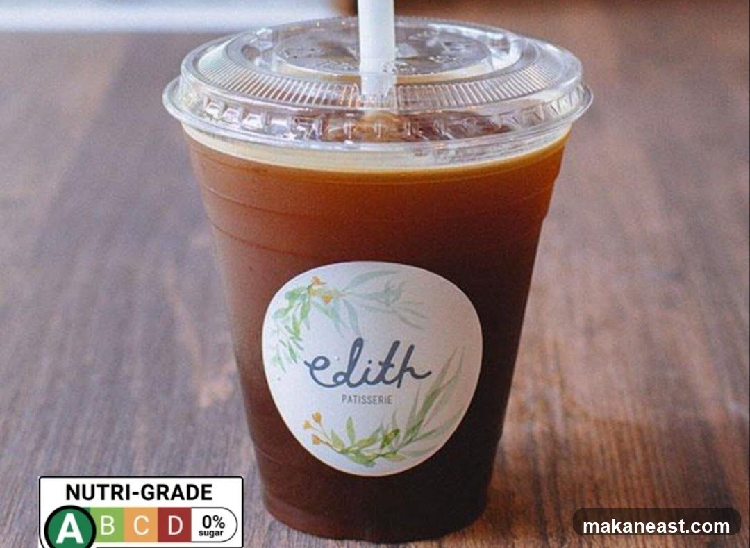 Iced Coffee with Nutri-Grade Label