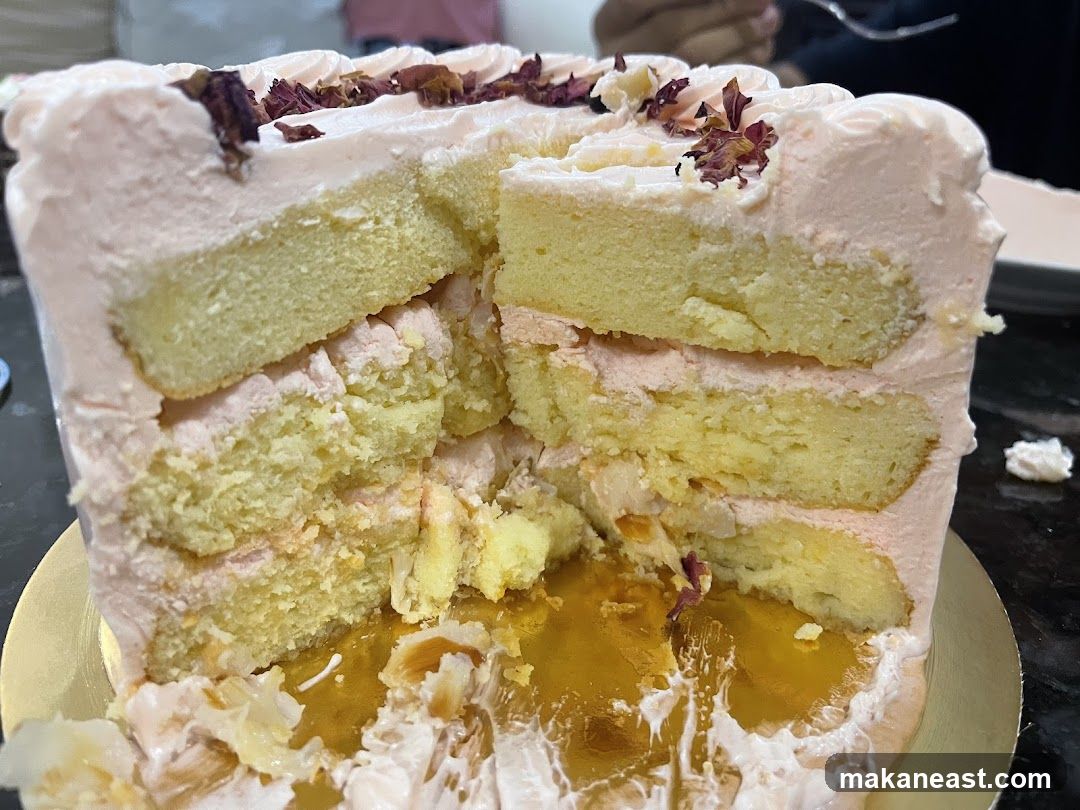 Layered Cake with Pink Frosting