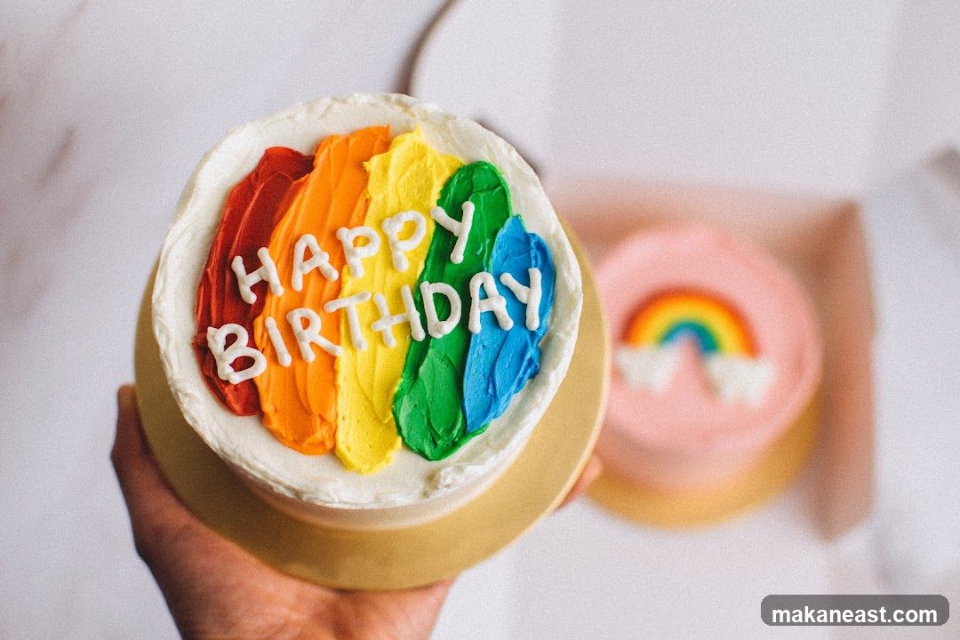 Rainbow Birthday Cake