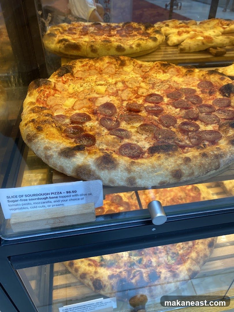 Pizzas in Display Case
