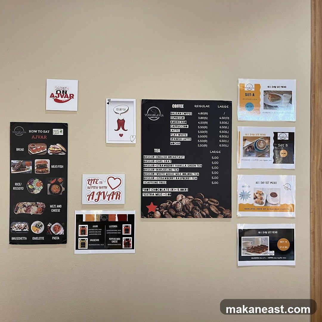 Menu and Food Display