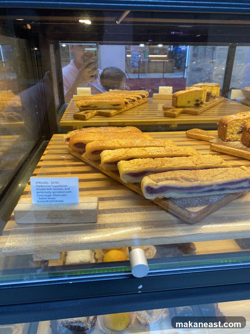 Pastries in a Display Case
