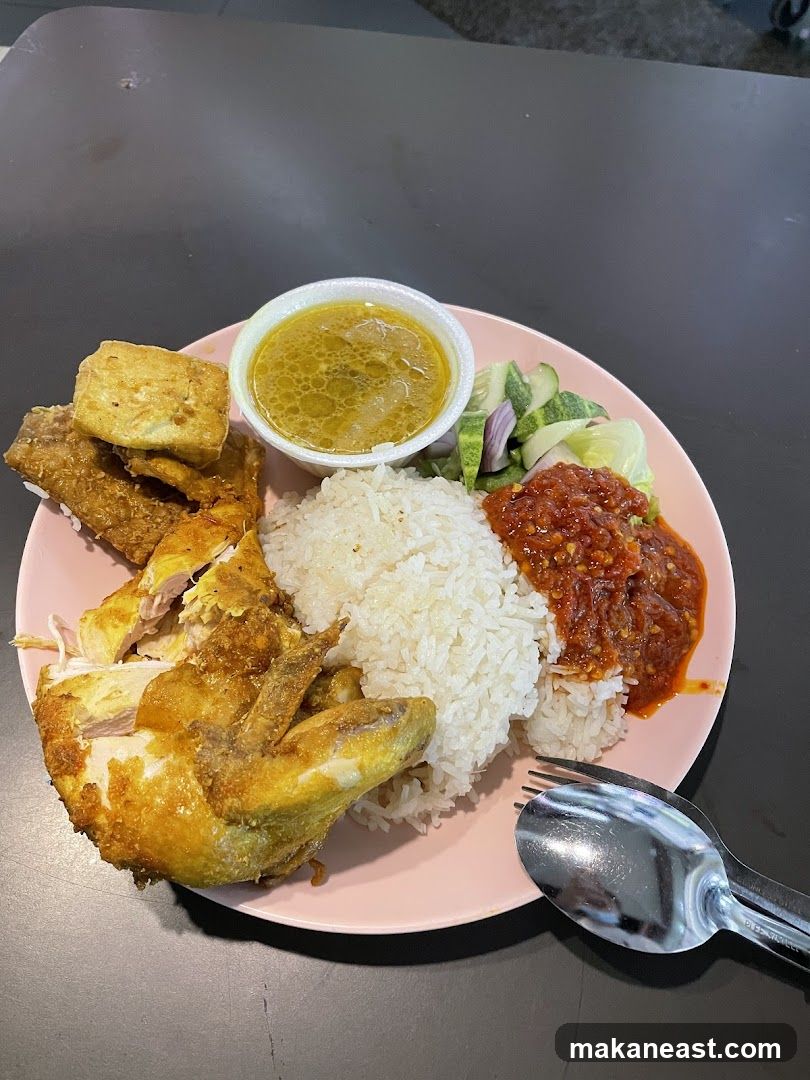 Fried Chicken Rice Plate