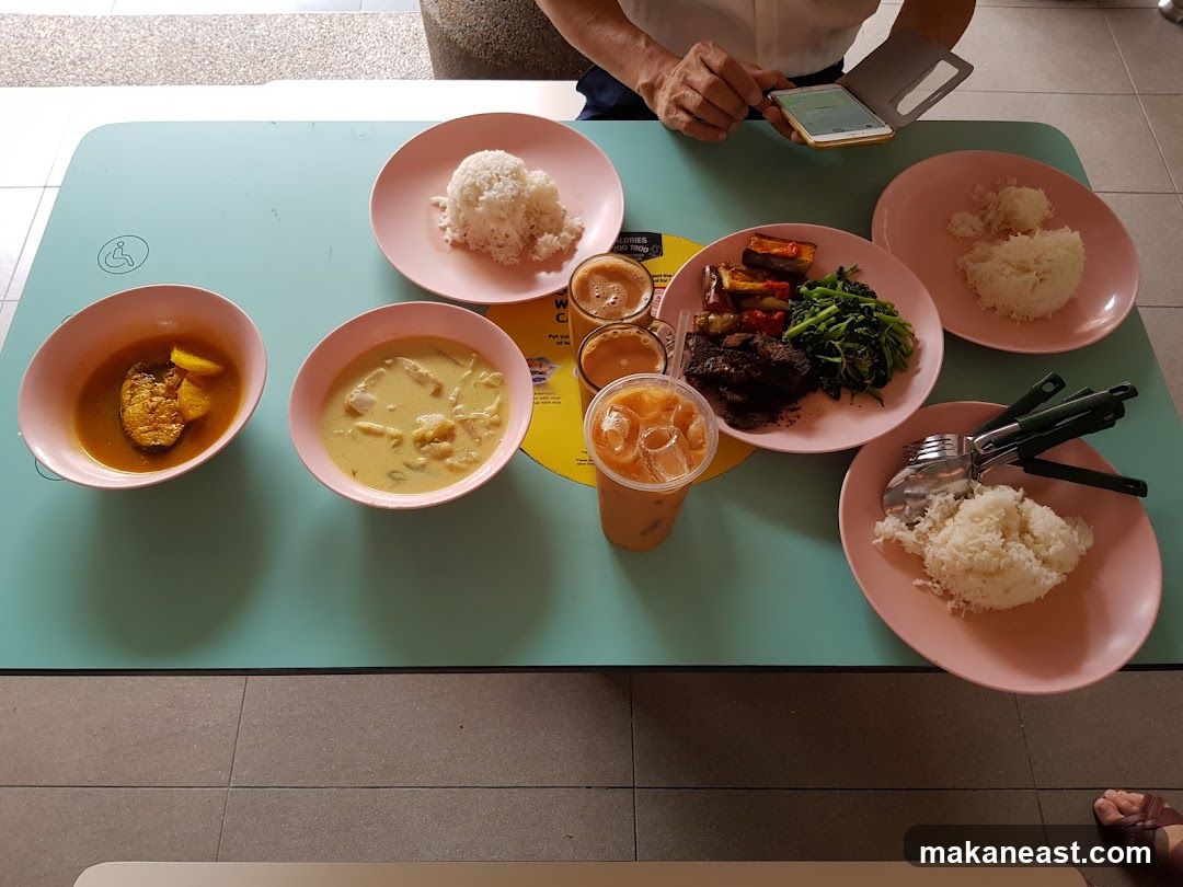 Table with food and drinks