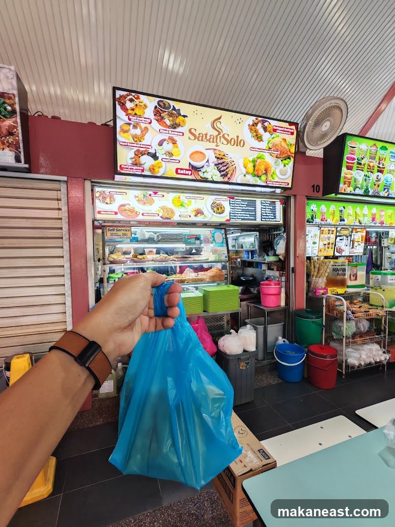 Food Stall with Menu and Takeaway Bag