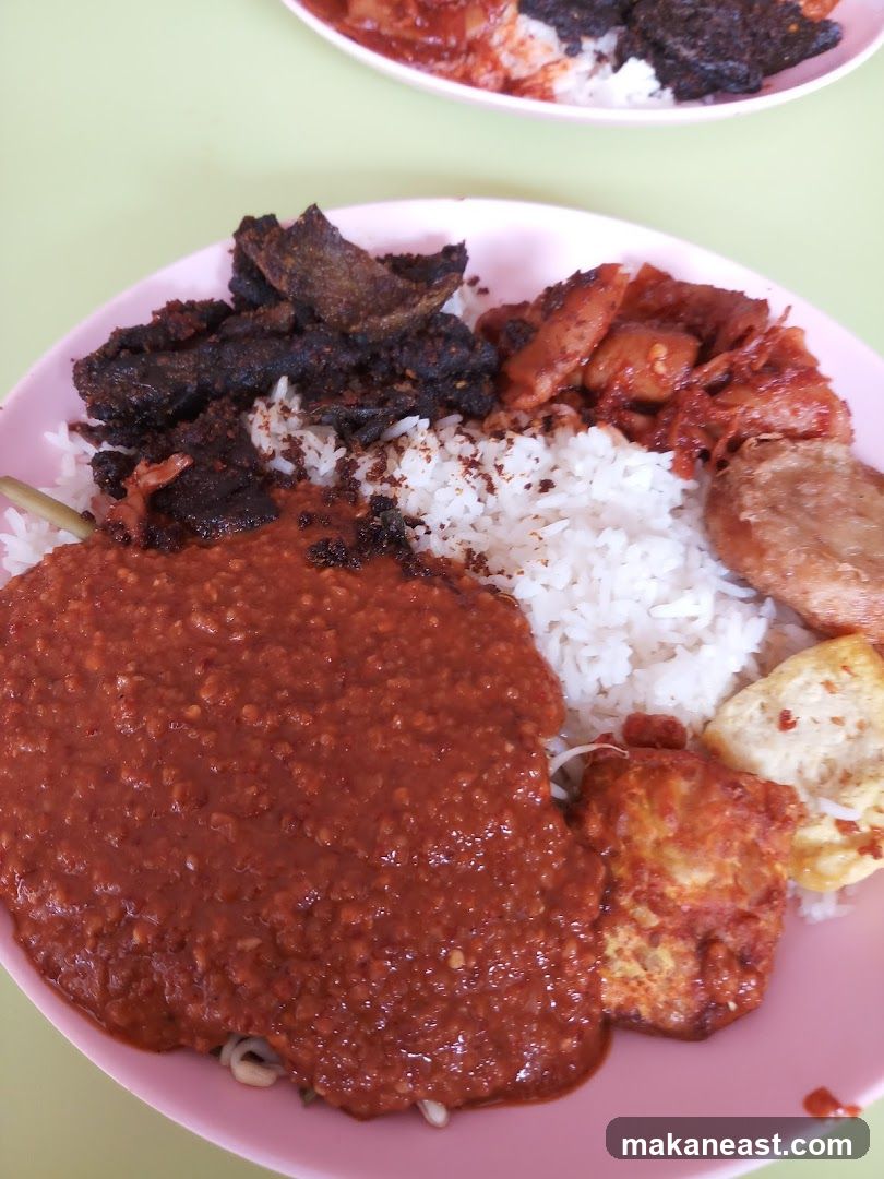 Plate of Rice with Various Toppings