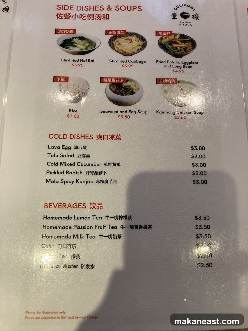 DeliBowl Menu