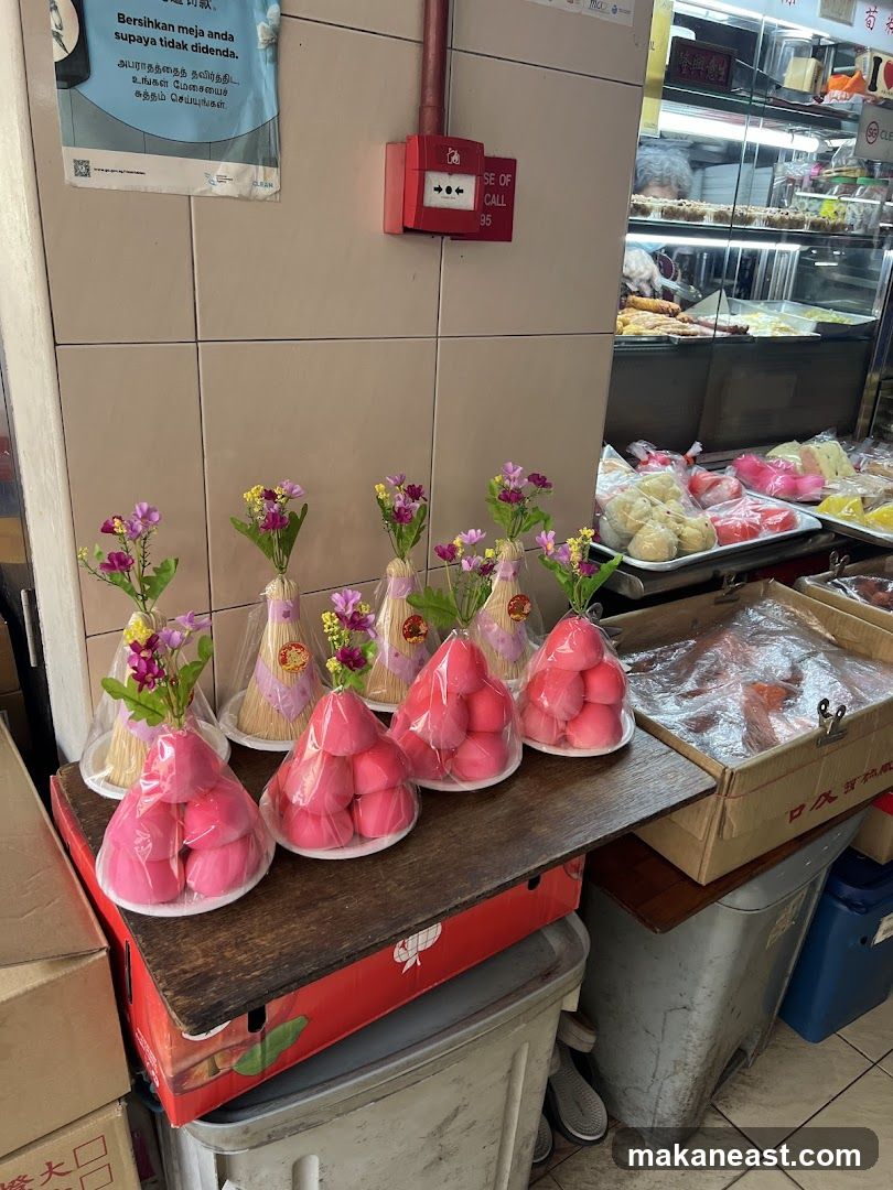 Food Display with Decorative Flowers