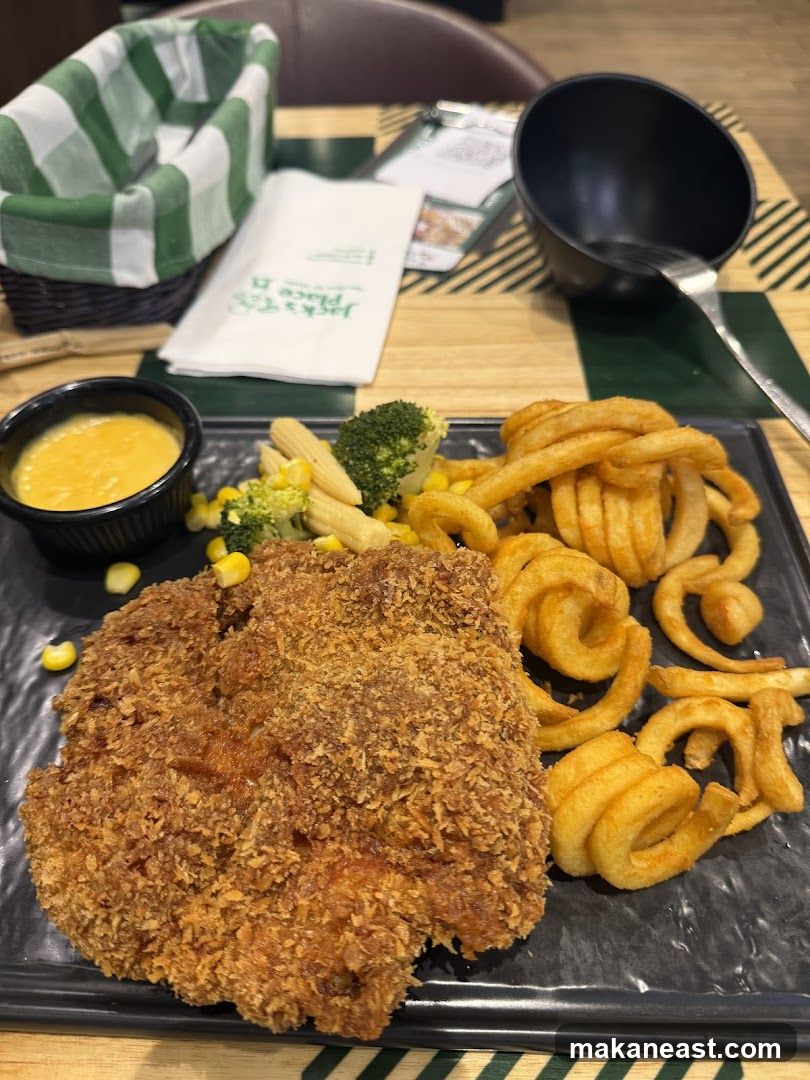 Breaded Cutlet with Curly Fries