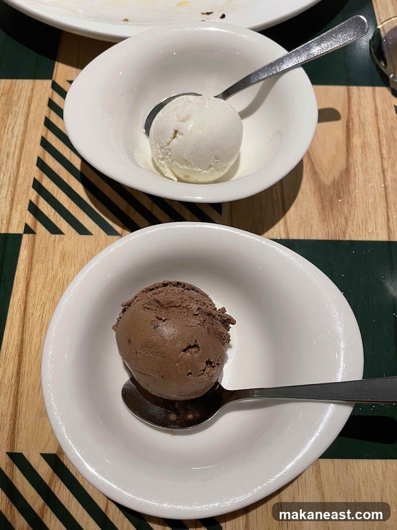 Two scoops of ice cream