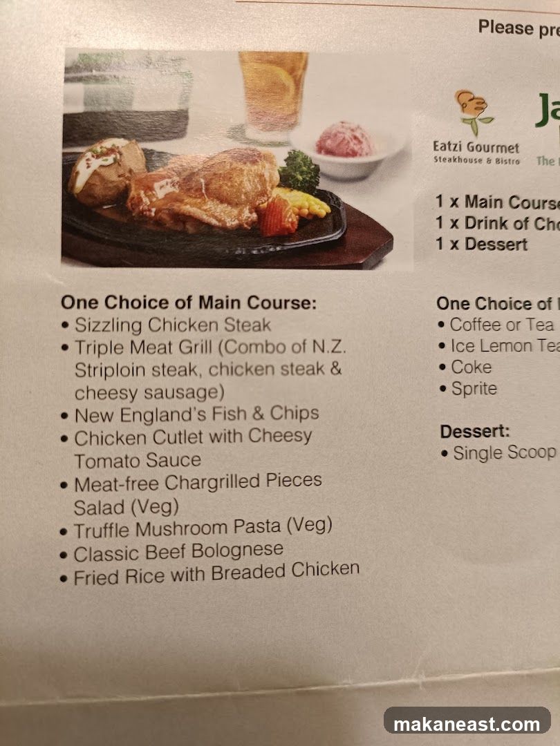 Eatzi Gourmet Steakhouse & Bistro Set Menu