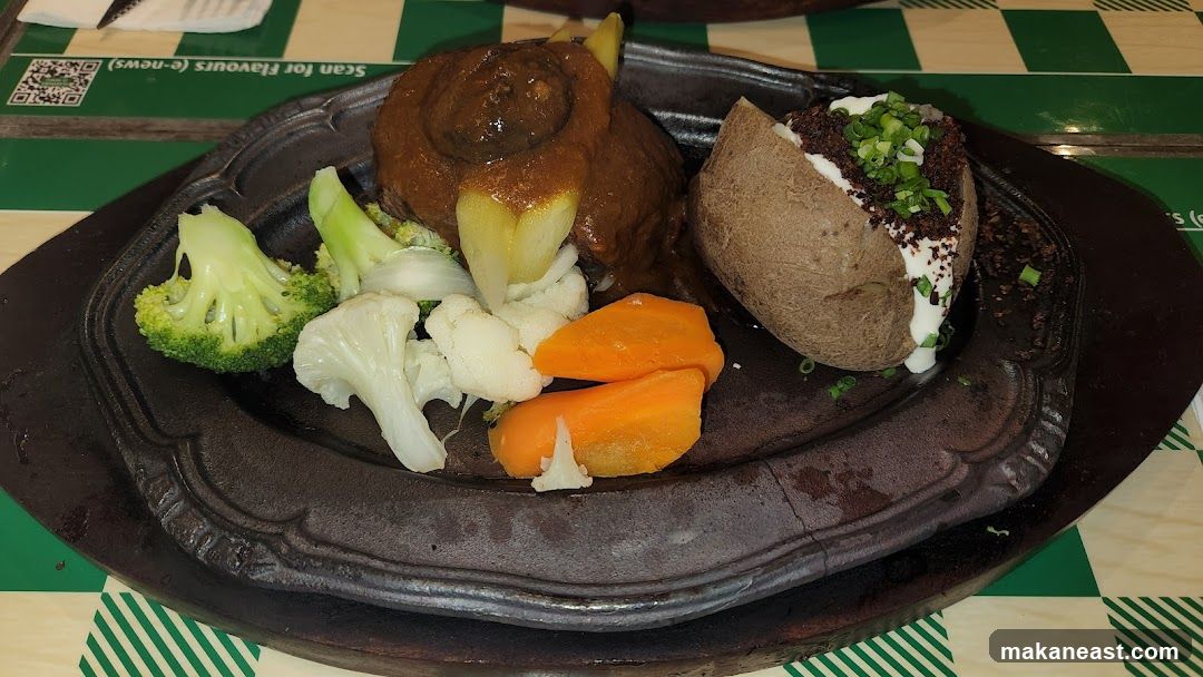 Steak with Baked Potato and Vegetables