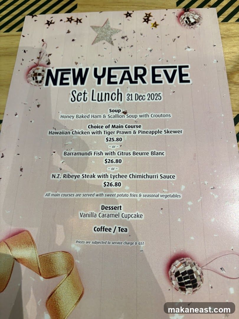 New Year Eve Set Lunch