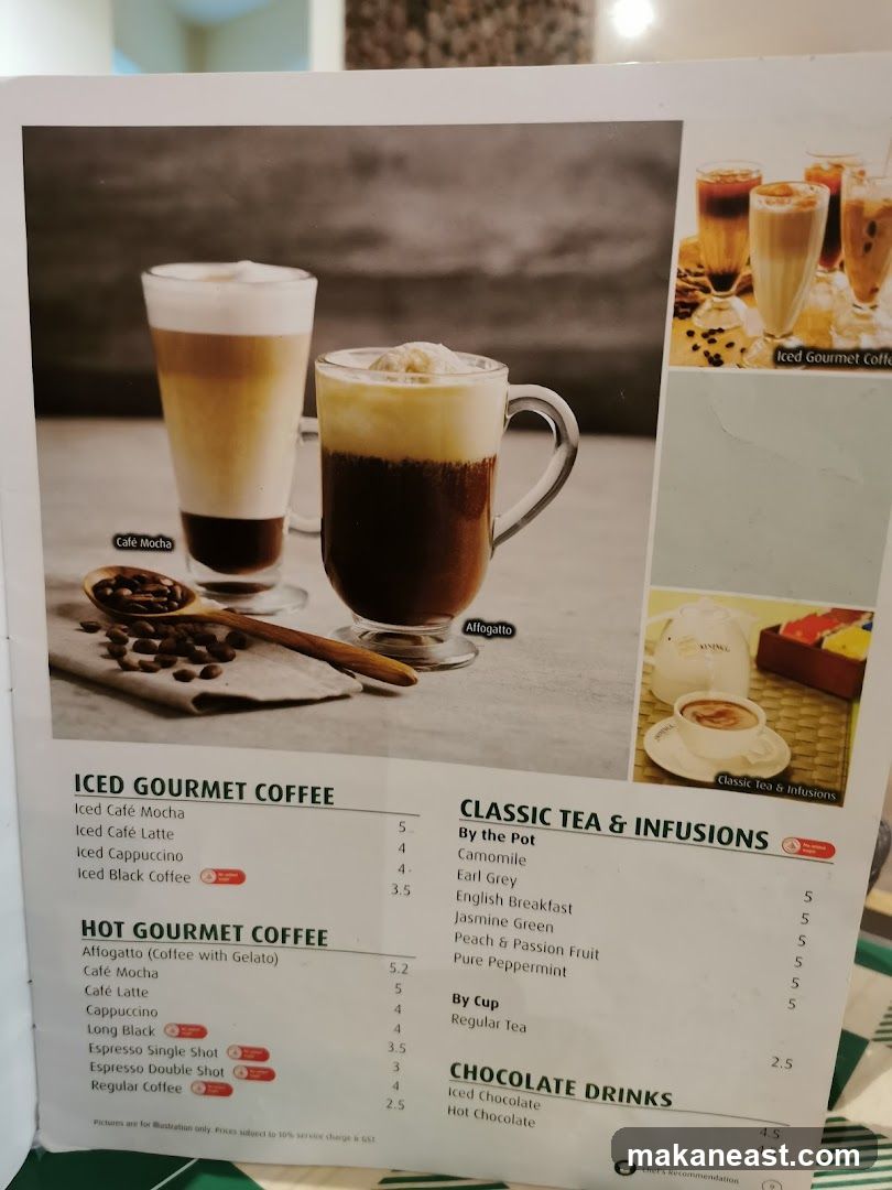 Gourmet Coffee, Tea & Chocolate Drinks Menu