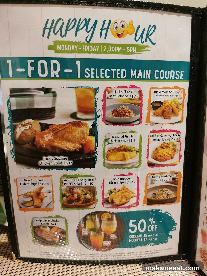 Happy Hour 1-for-1 Selected Main Course