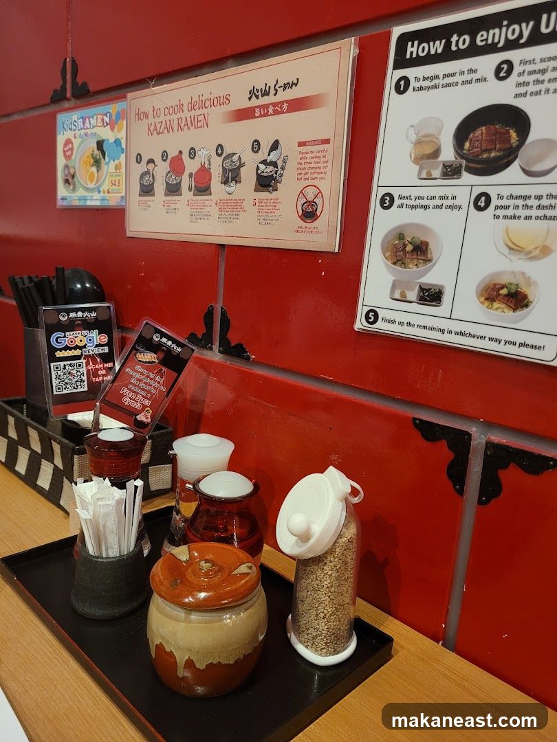 Ramen Restaurant Table Setting
