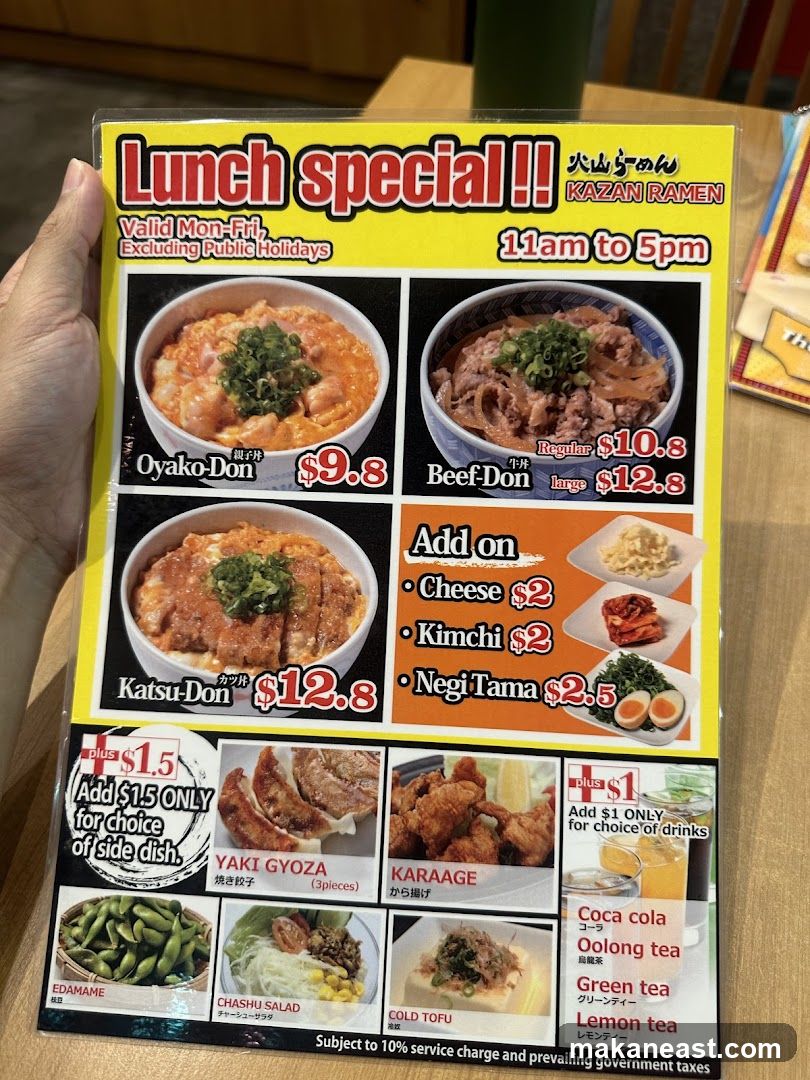KAZAN RAMEN Lunch Special