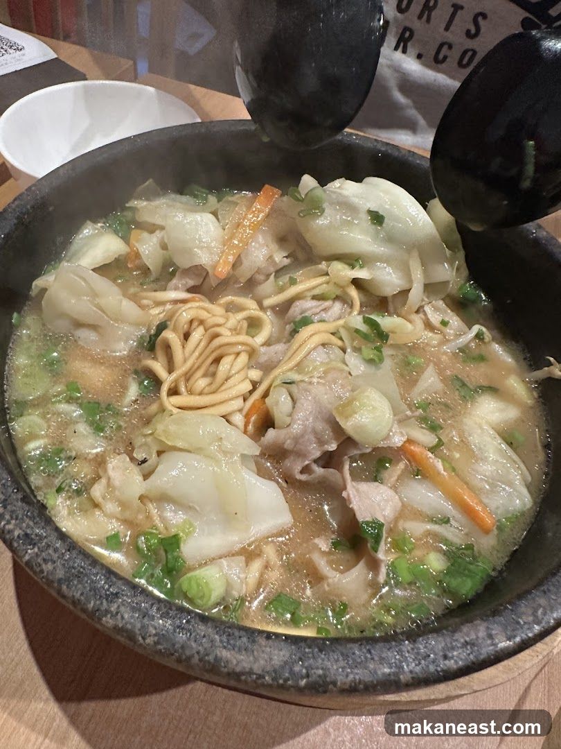 Noodle Soup with Dumplings and Pork