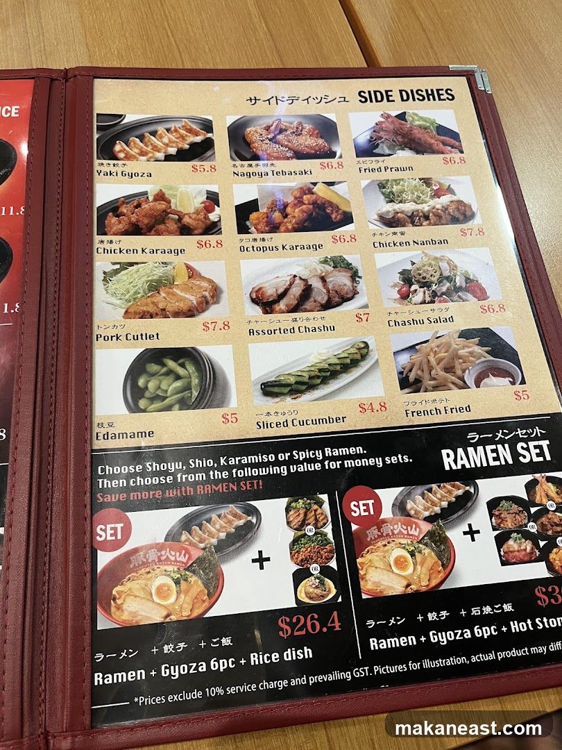 Side Dishes and Ramen Sets