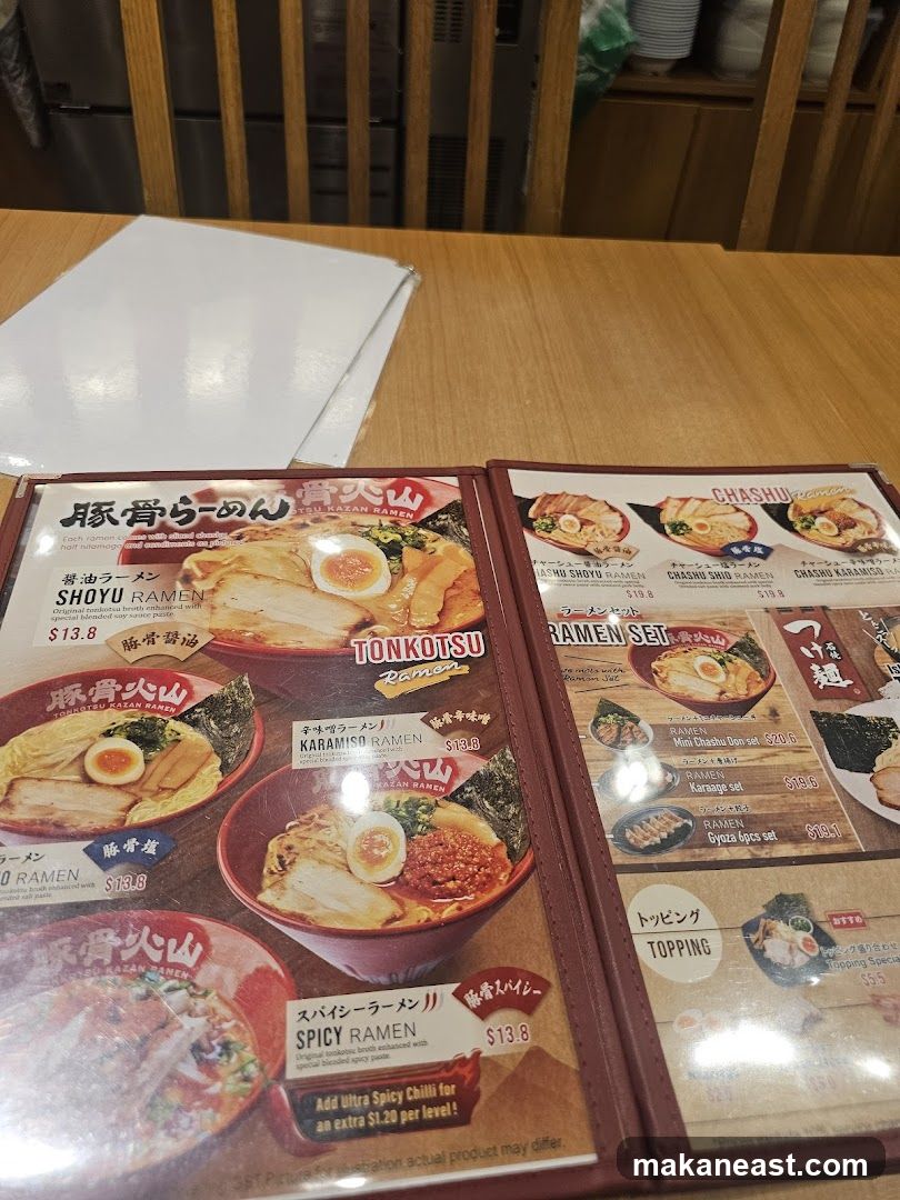 Ramen Menu