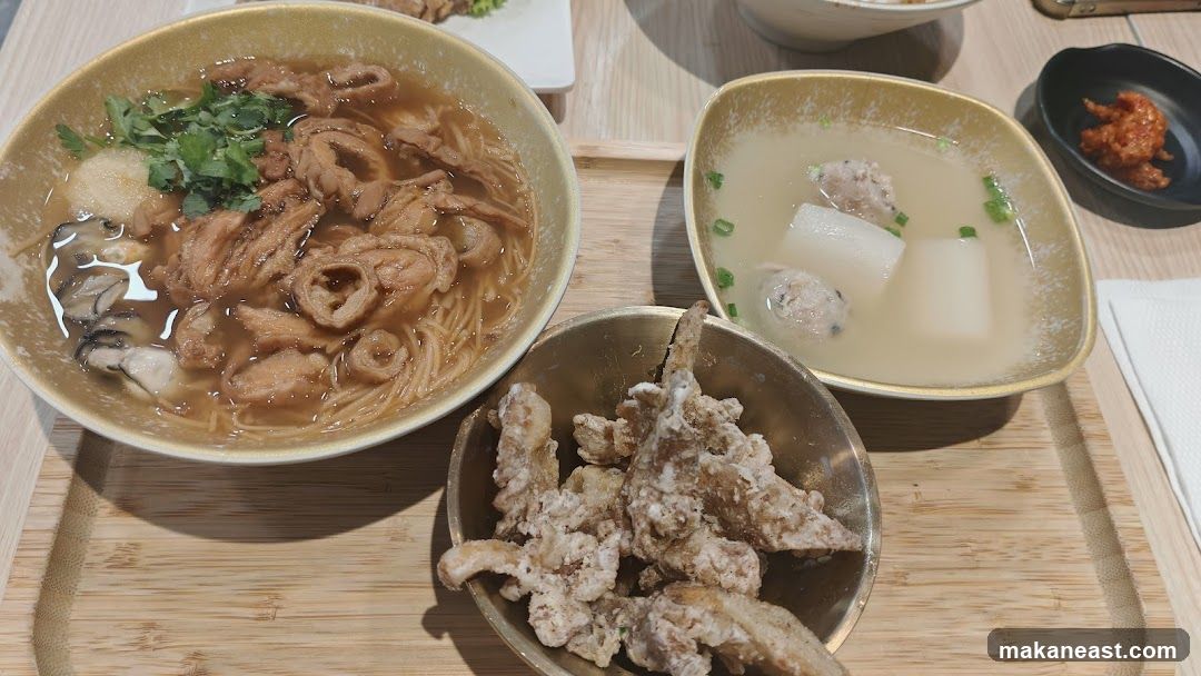 Noodle Soup and Fried Appetizer