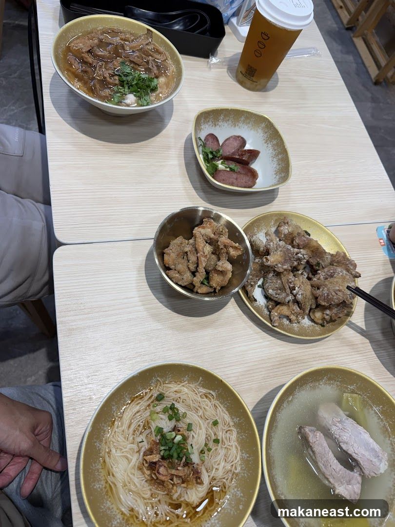 Table with various dishes