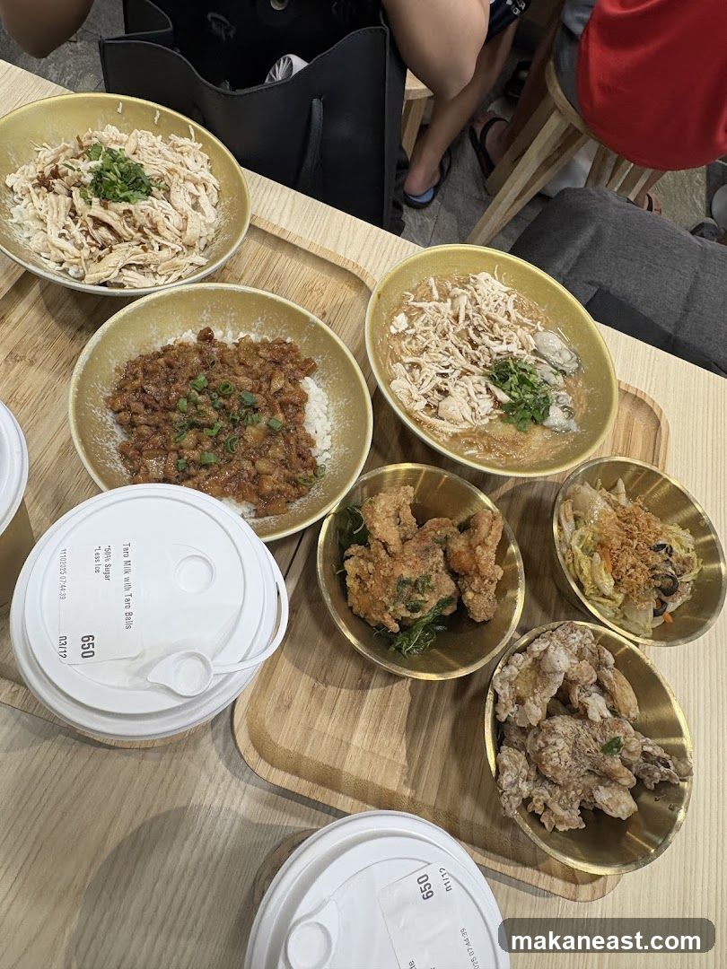 Food spread on a table