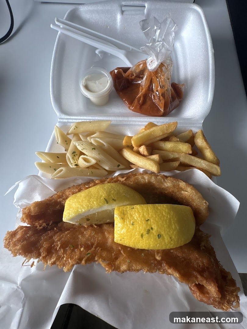 Fish and Chips with Pasta