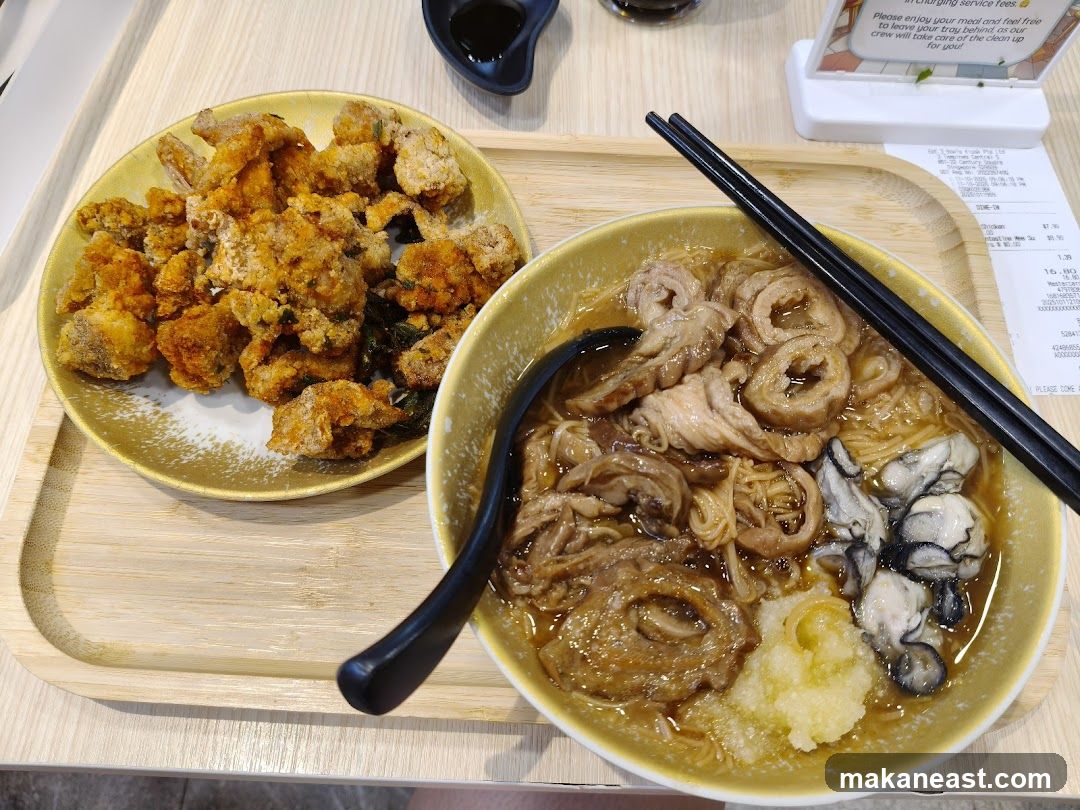 Noodle Soup and Fried Chicken