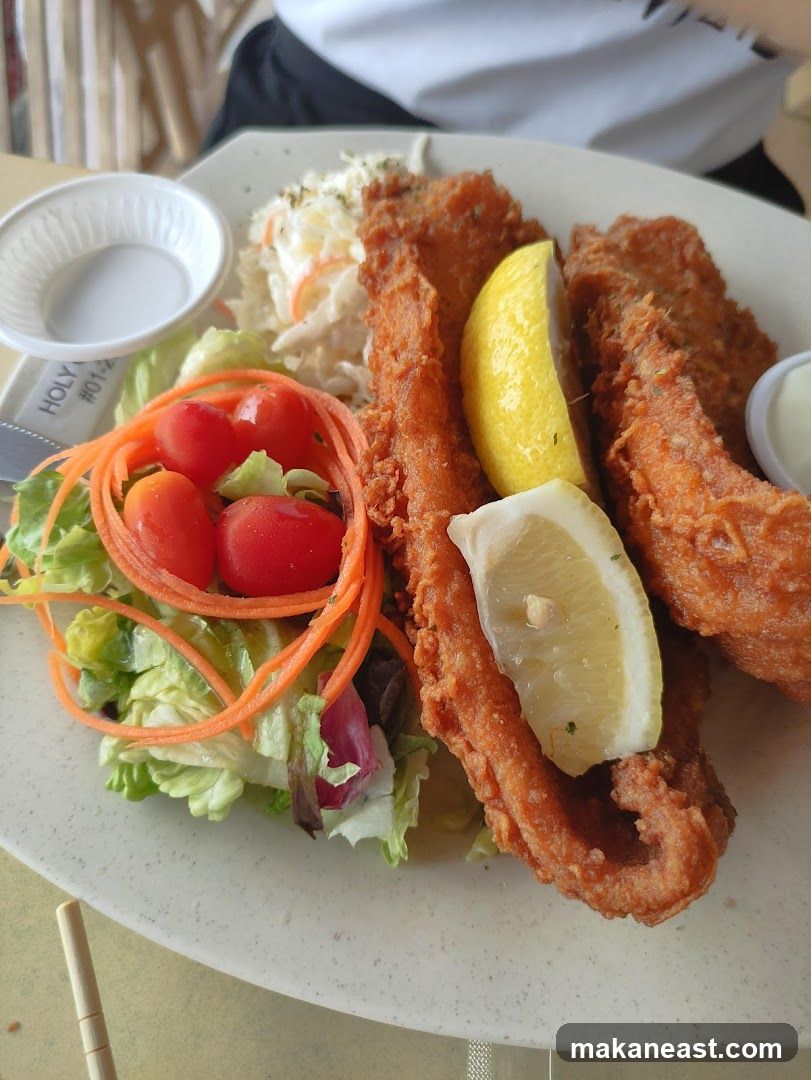 Fried Fish with Salad