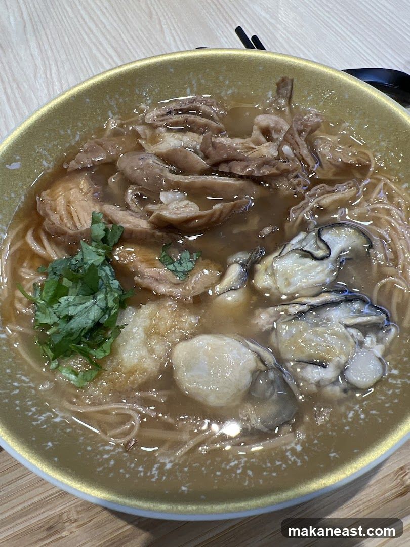 Oyster and Intestine Noodle Soup
