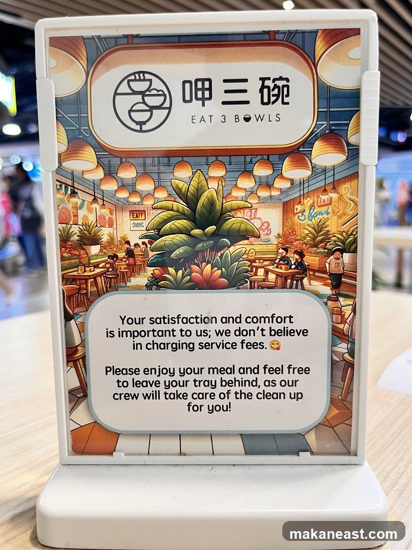 Eat 3 Bowls Sign