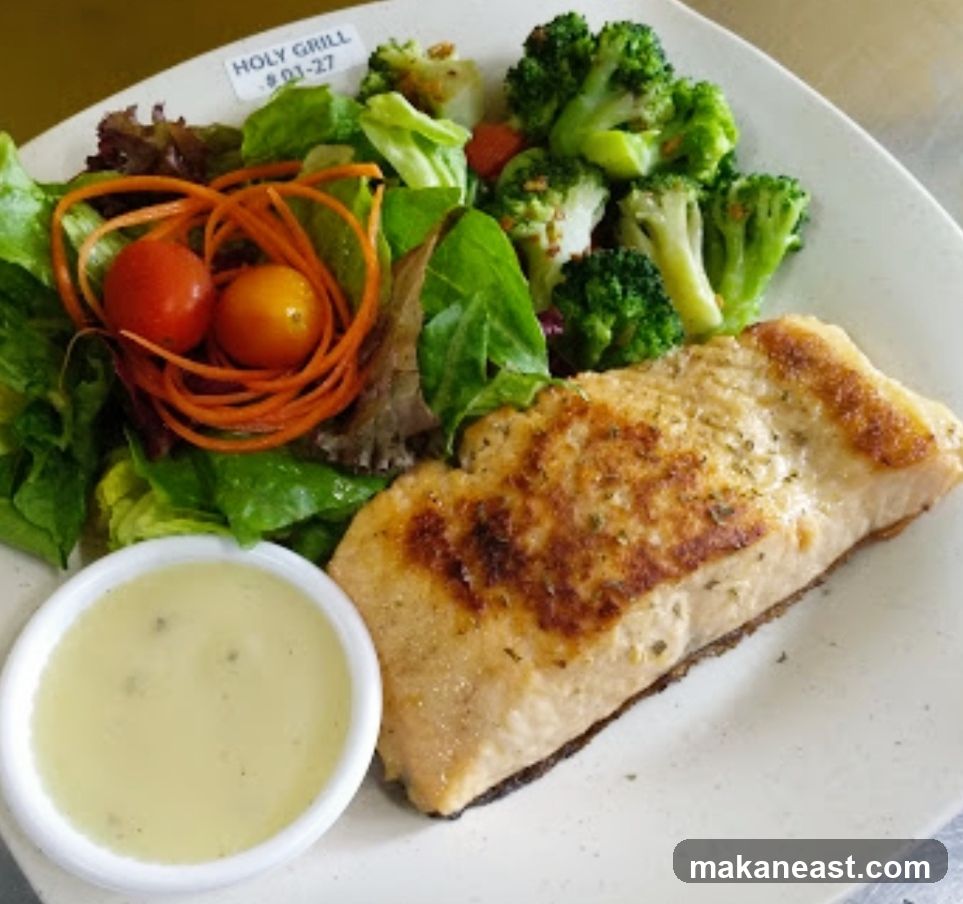 Grilled Salmon with Salad