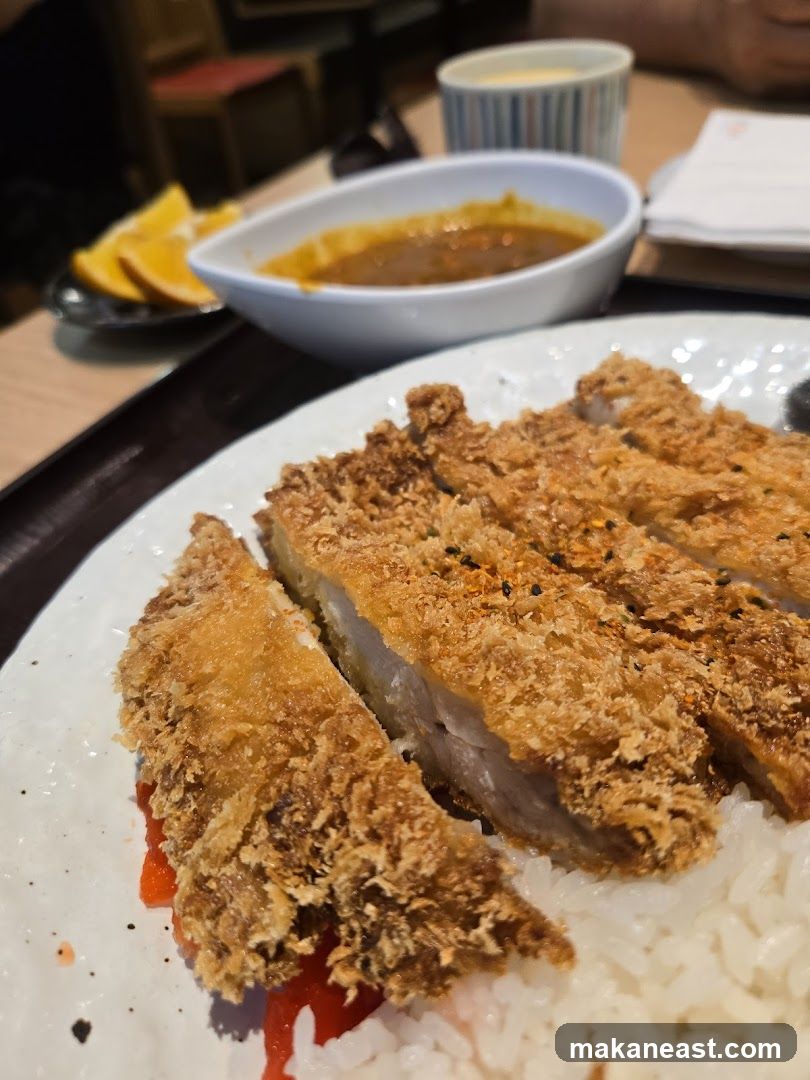 Crispy Pork Cutlet with Rice and Curry