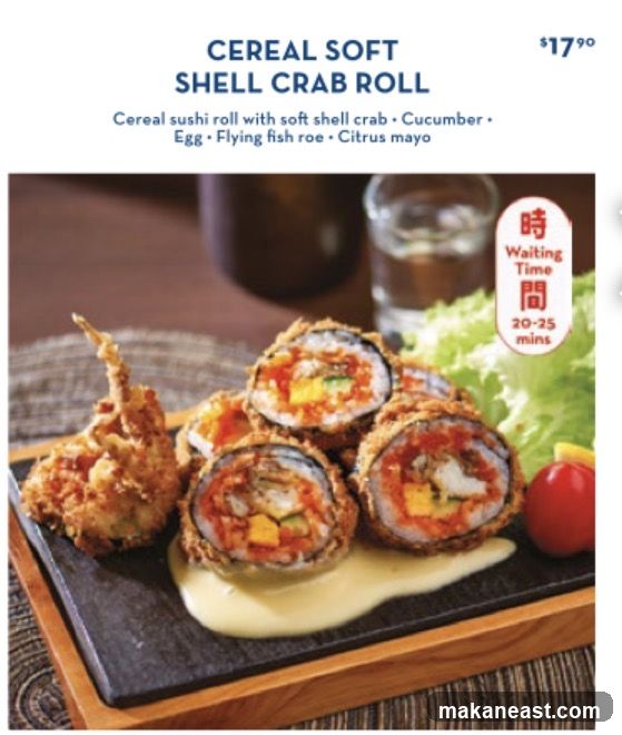 Cereal Soft Shell Crab Roll