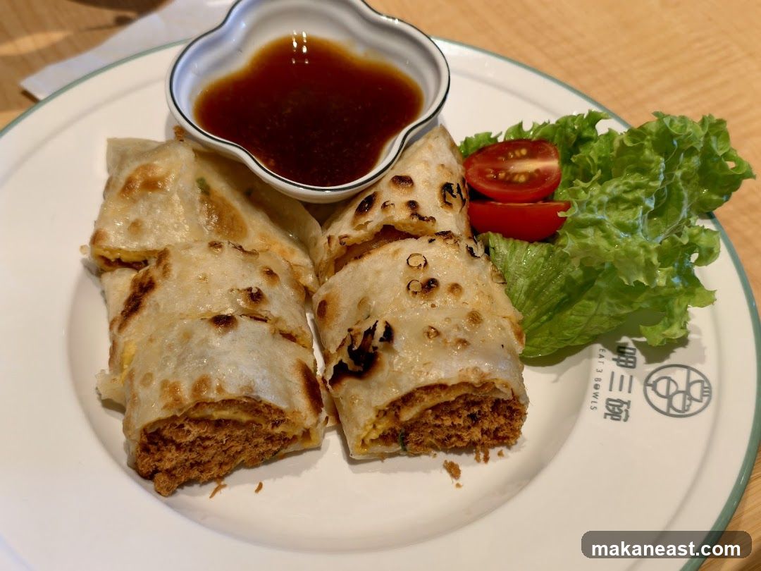 Savory Crepe with Dipping Sauce