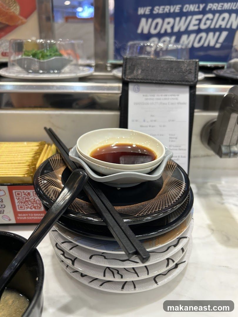 Sushi Plates and Soy Sauce