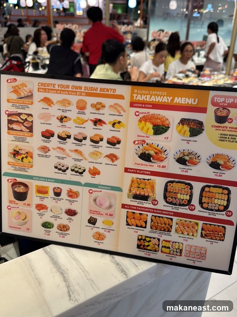Sushi Express Takeaway Menu