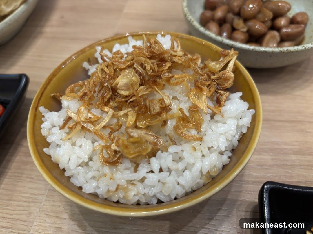 Steamed Rice with Fried Shallots