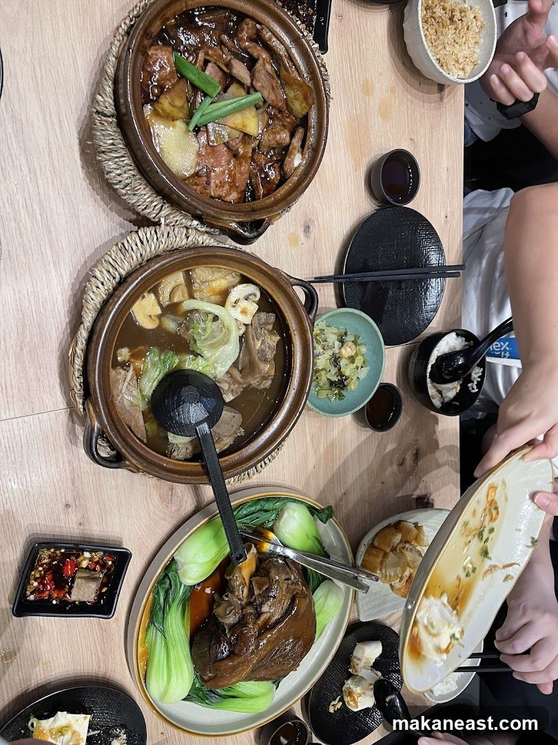 Table with various dishes
