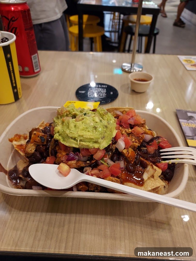Nachos with Guacamole and Salsa
