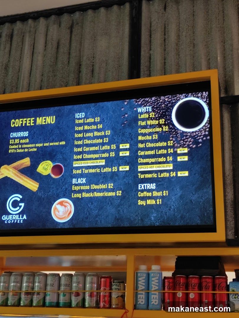 Guerrilla Coffee Menu