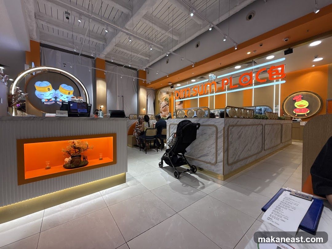 Restaurant Interior with Dim Sum Signage